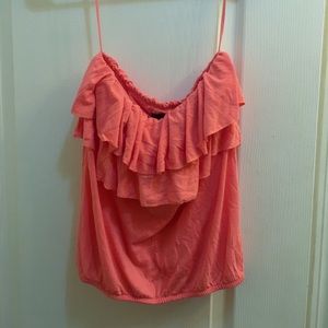 Coral tube top/crop top